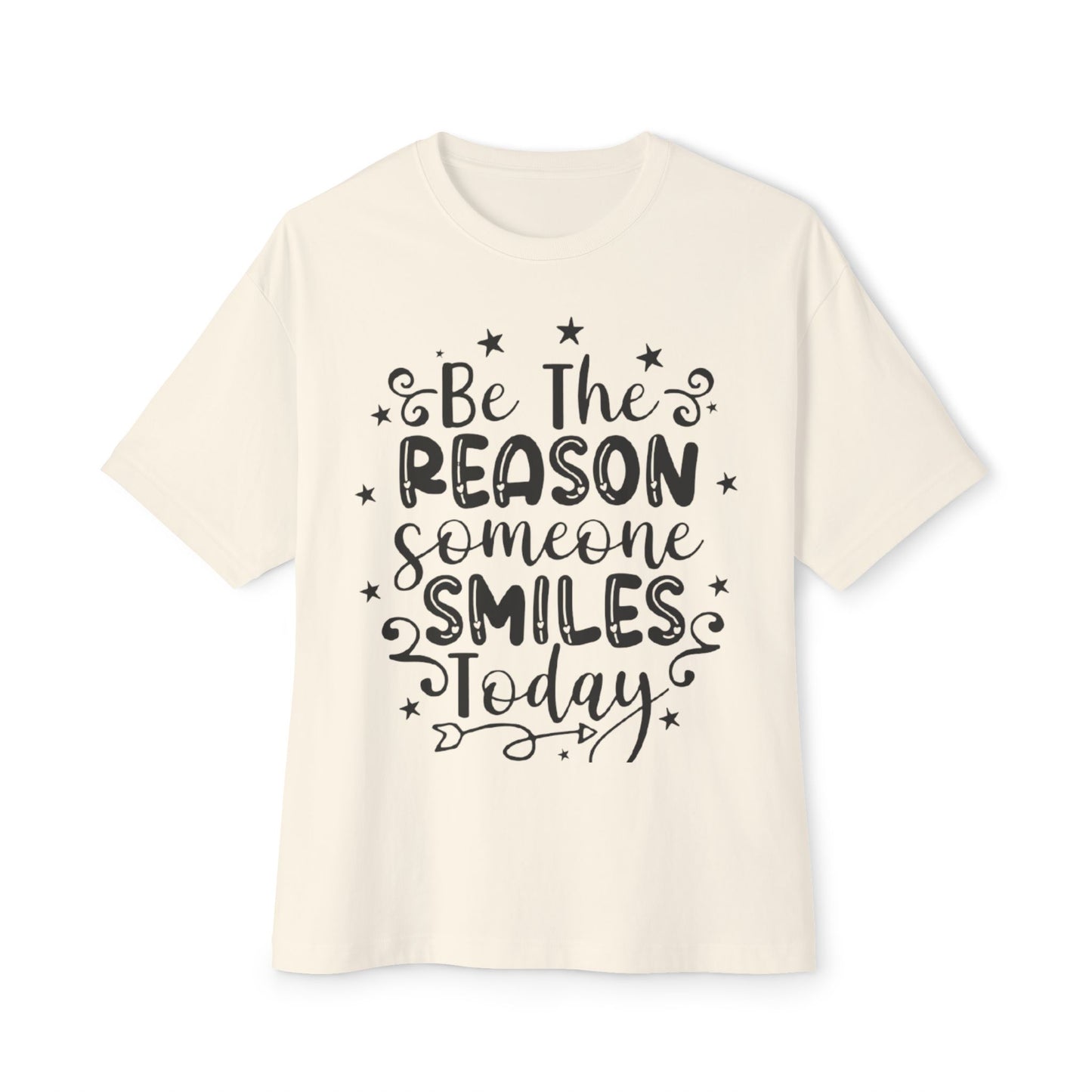 Inspirational Oversized Tee - "Be The Reason Someone Smiles Today"