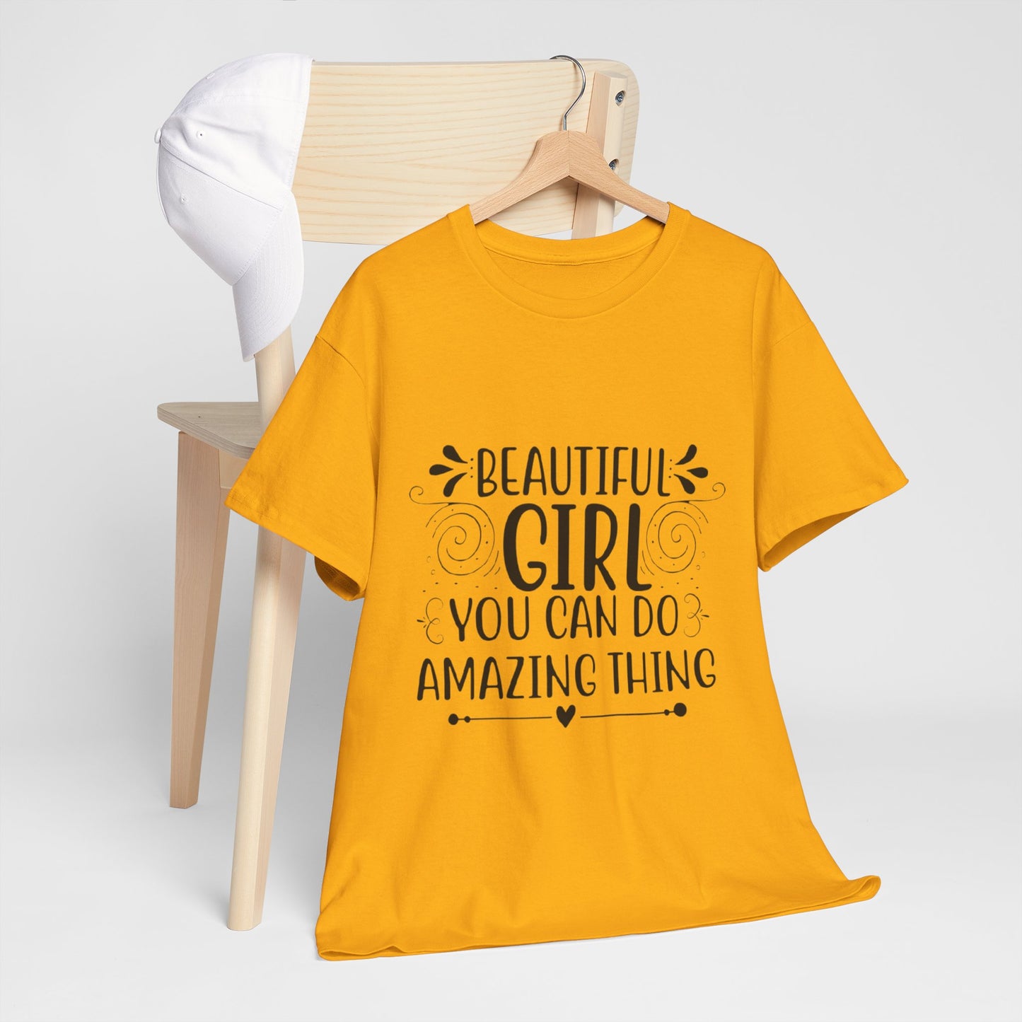 Beautiful Girl Inspirational Unisex Heavy Cotton Tee