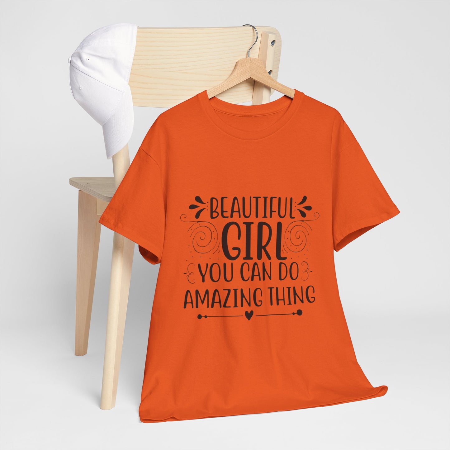 Beautiful Girl Inspirational Unisex Heavy Cotton Tee