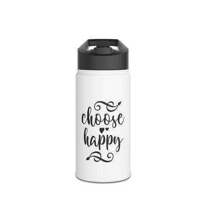 Choose Happy Stainless Steel Water Bottle